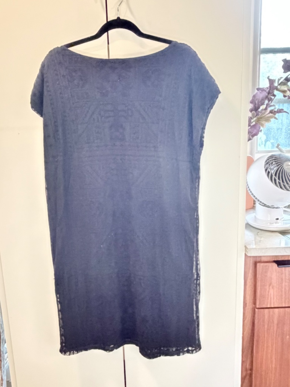 Lauren Ralph Lauren Black Embroidery/Textured Sheath Dress